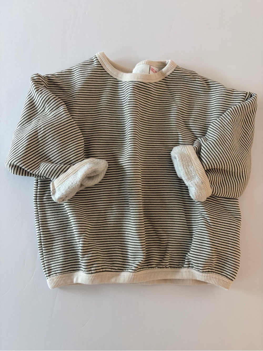 Zara Kids Long Sleeve Striped Pullover Fleece Lined Casual Back To School 4T